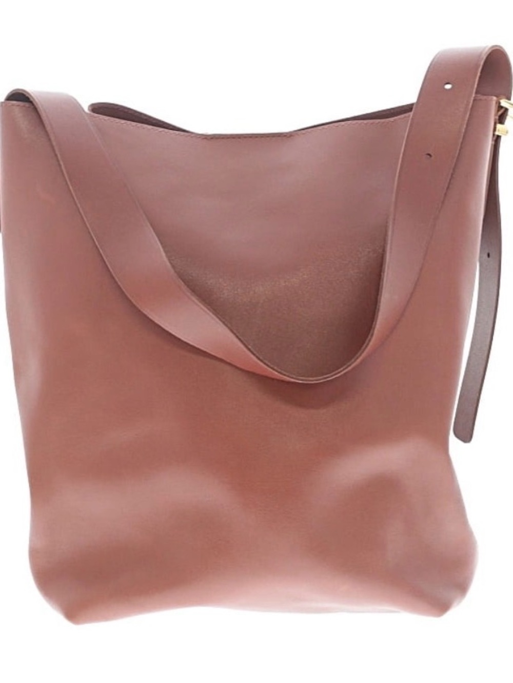 Madewell Leather Shoulder Tote in Chestnut Brown